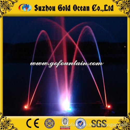 Colorful Laminar Jet Fountain with Multicolor LED Light